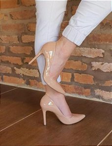 Scarpin Salto Alto Verniz Antique Dona Tunica