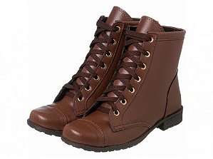 Coturno Sola Baixa Marrom Sintético SR