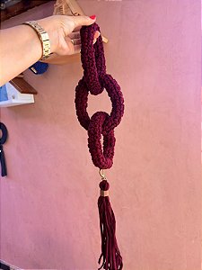 Colar de mesa decorativo crochê