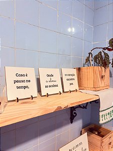 Trio azulejos casa é pausa no tempo