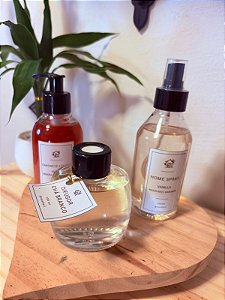 Kit home spray + difusor + sabonete liquido
