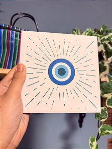 Azulejo olho grego único 15x15cm