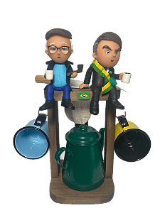 Cafeteira patriota - 2 personagens