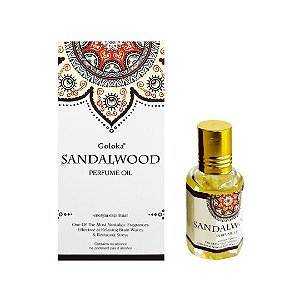 Perfume Indiano Sândalo - Goloka - 10ml - Para Pele e Difusor.