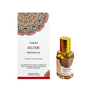 Perfume Indiano Musk -  Goloka - 10ml - Para Pele e Difusor.