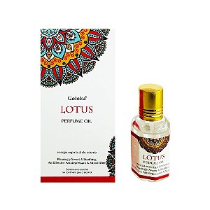 Perfume Indiano Lotus - Goloka - 10ml - Para Pele e Difusor.