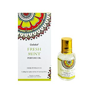 Perfume Indiano Hortelã - Goloka - 10ml - Para Pele e Difusor.