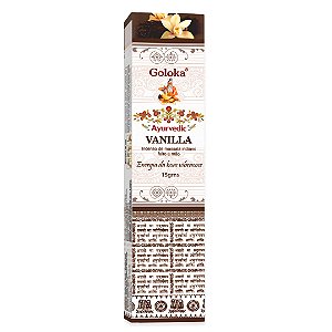 Incenso Indiano Goloka Ayurvedic Vanilla - Energia das boas vibrações.
