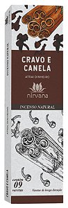 Incenso Nirvana Natural - Cravo e Canela - Linha Tradicional