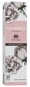 Incenso Nirvana Natural - Rosa Branca - Linha Tradicional