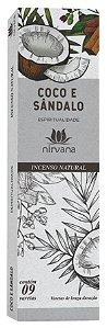 Incenso Nirvana Natural - Coco e Sândalo - Linha Tradicional