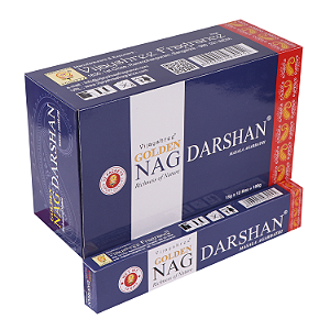 Incenso Indiano Golden Nag Vijayshree - Box Com 12 - Darshan