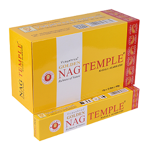 Incenso Indiano Golden Nag Vijayshree - Box Com 12 - Temple