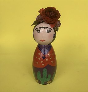 Boneca Frida Kahlo Xale Vermelho