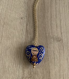 Colar Santinho do Coração São Francisco