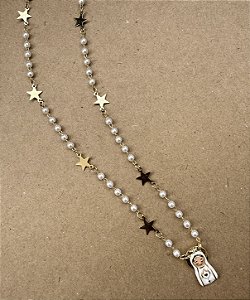 Colar Nossa Senhora Fátima Estrelinhas