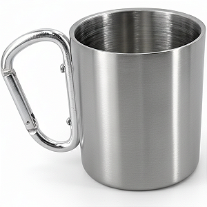 Caneca Inox com Mosquetão Adventure