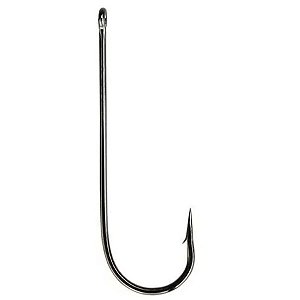 Anzol Long Hook Black 2/0 C/10 - Crown