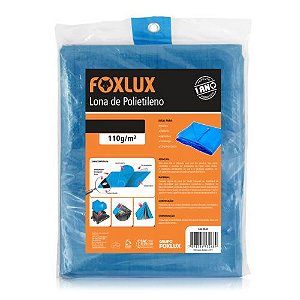 Lona Azul 06 X 04Mt Polieti Foxlux - Nova Casa
