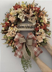 Guirlanda Flores Bem-Vindos