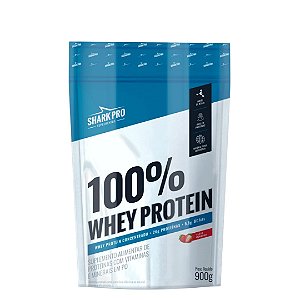 100% Whey Refil Protein Morango 900g - Shark Pro