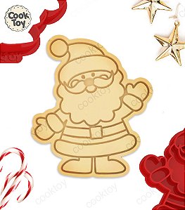 Papai Noel | Cortador e Carimbo de Biscoito |  Tamanho Grande 8 cm