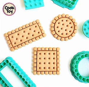 Kit Biscoitos borda Babados | Cortador + Carimbo de Biscoitos