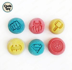 Kit Super Heróis | Carimbos para Brigadeiro | 06 modelos