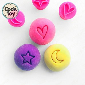 Carimbos para Brigadeiro | Coração, Lua e Estrela