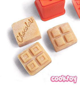 Quadradinho de Chocolate | Molde Ejetor para Brigadeiros de Páscoa