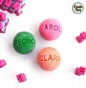 Carimbos para Brigadeiro | Alfabeto Letra Forma | 32 peças