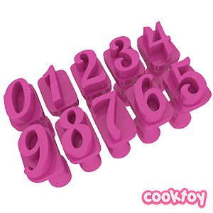 Números Clássicos | Kit Completo de Carimbos Numeral para Brigadeiros de 0 a 9