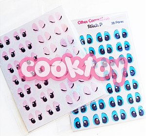 Stitch & Angel | Aplique de Olhos Comestíveis para Brigadeiro - 28 Pares