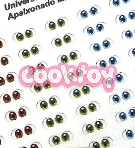 Olhos Comestíveis para Brigadeiro Tam Micro - 84 Pares | Modelo Apaixonado