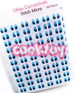 Aplique de Olhos Comestíveis para Brigadeiro - 66 Pares | Stitch Micro