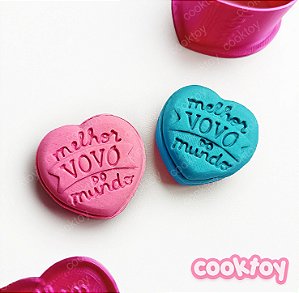 Melhor Vovó e Vovô do Mundo | Modelador Ejetor para Brigadeiro Personalizado