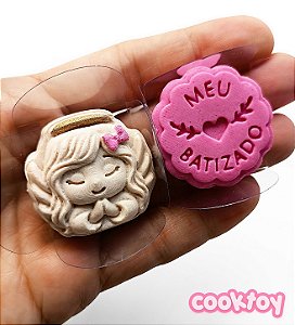 Kit Anjinha e Batizado | Modelador Ejetor para Brigadeiro Personalizado