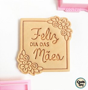 Placa Feliz dia das Mães | Cortador + Carimbo