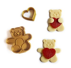 Kit Abraço de Urso | Cortador + Carimbo | 6 cm
