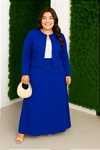 PP ao GG – Conjunto Jaqueline - Saia Longa + Casaco