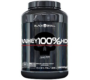 Whey 100% HD (WPC, WPI e WPH) - Pote 900g - Black Skull