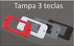 TAMPA 3 TECLAS CAIXA 1/2"-3/4" PVC ANTICHAMA