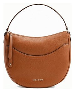 BOLSA DE OMBRO MICHAEL KORS GRANDE DE COURO CARAMELO