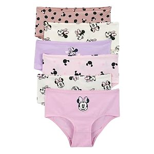 CALCINHA MINIE DISNEY CARTERS 6 PEÇAS