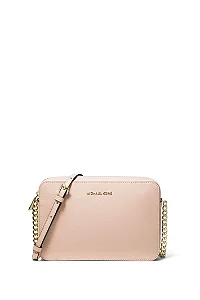 BOLSA MICHAEL KORS JET SET DE COURO SOFTPINK