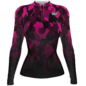 CAMISA MAR NEGRO FEMININA CAMUFLADA