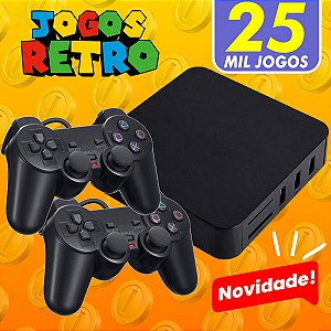 Console Retrô PS4 Slim RetroPie + 25.000 Jogos 2 Controles SNES