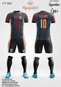 kit Futebol Composto por : Camiseta Dry Supremo+ Bermuda Calção Kanxa+Meião Profissional Kanxa