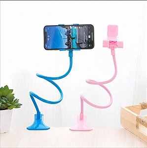 Suporte Celular Universal Articulado Mesa Flexível Presilha 360 Giratório