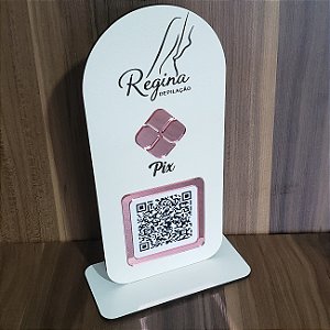 Placa QR Code Modelo Redonda com 1 código